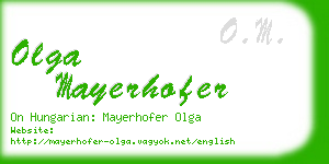 olga mayerhofer business card